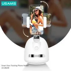 USAMS Portable 360 Rotation Auto Smart Face Track Phone Holder Support Phone Mount Tripod with Face Tracking US-ZB239