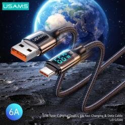 USAMS 66W Type C Digital Display 6A Fast Charging and Data Cable Braided 1.2M Data Fast Charging SJ544 11 USAMS 66W Type C Digital Display 6A Fast Charging and Data Cable Braided 1.2M Data Fast Charging SJ544 - Image 4