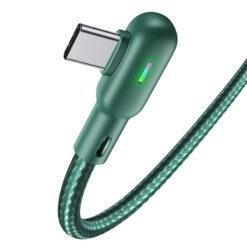 Alternative view of USAMS U57 RGB Dual Right Angle Gaming Micro USB Data Cable for Android Nylon Braided 1.2M US-SJ457
