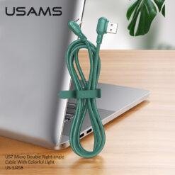 USAMS U57 RGB Dual Right Angle Gaming Micro USB Data Cable for Android Nylon Braided 1.2M US-SJ458 10 USAMS U57 RGB Dual Right Angle Gaming Micro USB Data Cable for Android Nylon Braided 1.2M US-SJ458 - Image 3
