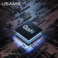 USAMS 65W GaN Mini Fast Wall Charger with 3 Ports For Laptop Mobile Phone Tablet US-CC110 13 USAMS 65W GaN Mini Fast Wall Charger with 3 Ports For Laptop Mobile Phone Tablet US-CC110 - Image 6
