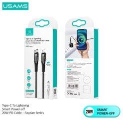 USAMS 20W Type-C to Lightning Smart Power-off PD Cable Fast Charging For iPhone US-SJ518 - Image 7