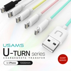 USAMS 1m U Turn Series TPE PVC 8 pin Data Charging Cable for iPhone US-SJ097 - Image 3