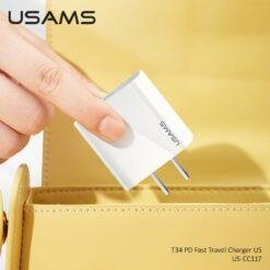 USAMS T34 Type C PD 20W Fast Charger 20W Quick Charge 4.0 3.0 QC Phone Charger US-CC118 9 USAMS T34 Type C PD 20W Fast Charger 20W Quick Charge 4.0 3.0 QC Phone Charger US-CC118 - Image 4