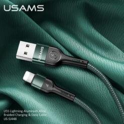 USAMS U55 Lightening Aluminum Alloy Braided Fast Charging & Data Cable 1M US-SJ448 - Image 4