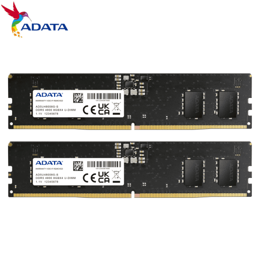 ADATA 16GB (8GB X 2) DDR5 4800MHz U-DIMM Memory Module Desktop RAM Dual Pack