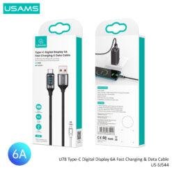 USAMS 66W Type C Digital Display 6A Fast Charging and Data Cable Braided 1.2M Data Fast Charging SJ544 10 USAMS 66W Type C Digital Display 6A Fast Charging and Data Cable Braided 1.2M Data Fast Charging SJ544 - Image 3