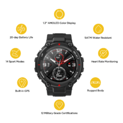 Alternative view of Amazfit T-Rex Smart Watch with 12 Military Grade Certifications and Resistant to Harsh Environments