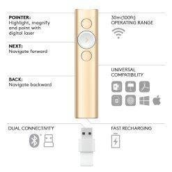 Alternative view of Logitech Professional Presenter Spotlight Presentation Remote - Golden