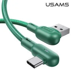USAMS U57 RGB Dual Right Angle Gaming Micro USB Data Cable for Android Nylon Braided 1.2M US-SJ457