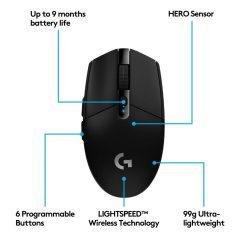 Alternative view of Logitech G304 Lightspeed Wireless 2000DPI Gaming Mouse (Black)