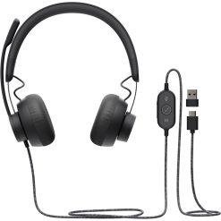 Logitech Zone Wired Noise Cancelling Headset Certified for MS Teams for Open Office environments USB-C with USB-A Adapter 7 Logitech Zone Wired Noise Cancelling Headset Certified for MS Teams for Open Office environments USB-C with USB-A Adapter - Image 3