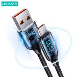 USAMS 66W Type C Digital Display 6A Fast Charging and Data Cable Braided 1.2M Data Fast Charging SJ544 15 USAMS 66W Type C Digital Display 6A Fast Charging and Data Cable Braided 1.2M Data Fast Charging SJ544 - Image 8