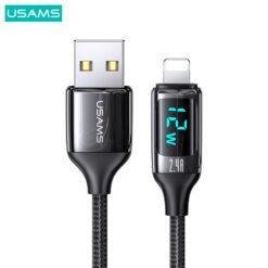 USAMS U78 2.4A Lightening Digital Display Fast Charging and Data Cable Braided 1.2M Data Fast Charging US-SJ543 - Image 6