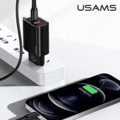 USAMS T35 USB and Type-C 20W QC3.0 and PD3.0 Fast Charger 2 Ports Quick Charger US-CC121 13 USAMS T35 USB and Type-C 20W QC3.0 and PD3.0 Fast Charger 2 Ports Quick Charger US-CC121 - Image 6
