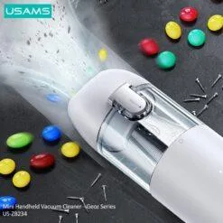 Alternative view of USAMS Portable Mini Handheld Car Vacuum Cleaner Strong Suction Auto Wireless Vacuum Cleaner White US-ZB234