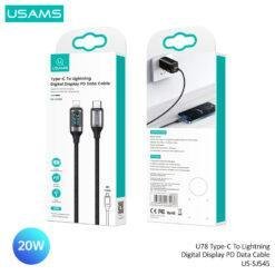 USAMS 100W Type C Digital Display Fast Charging and Data Cable Braided 1.2M Data Fast Charging US-SJ546 13 USAMS 100W Type C Digital Display Fast Charging and Data Cable Braided 1.2M Data Fast Charging US-SJ546 - Image 7
