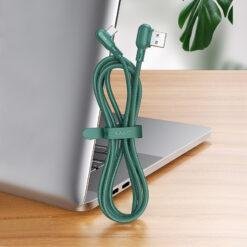 USAMS U57 RGB Dual Right Angle Gaming Micro USB Data Cable for Android Nylon Braided 1.2M US-SJ457 - Image 4