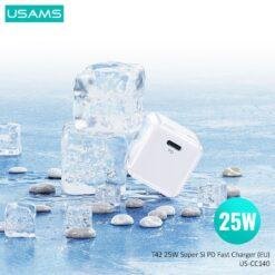 USAMS Super Si 25W PD Charger Super Fast Charger QC 3.0 2.0 USB Type C Charger 11 USAMS Super Si 25W PD Charger Super Fast Charger QC 3.0 2.0 USB Type C Charger - Image 5