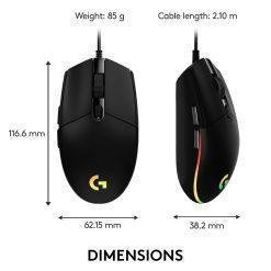 Logitech G102 LIGHTSYNC 2nd Gen RGB Gaming Mouse 8000DPI 5 Logitech G102 LIGHTSYNC 2nd Gen RGB Gaming Mouse 8000DPI - Image 3