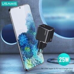 USAMS Super Si 25W PD Charger Super Fast Charger QC 3.0 2.0 USB Type C Charger 13 USAMS Super Si 25W PD Charger Super Fast Charger QC 3.0 2.0 USB Type C Charger - Image 7