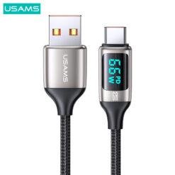 USAMS 66W Type C Digital Display 6A Fast Charging and Data Cable Braided 1.2M Data Fast Charging SJ544 12 USAMS 66W Type C Digital Display 6A Fast Charging and Data Cable Braided 1.2M Data Fast Charging SJ544 - Image 5