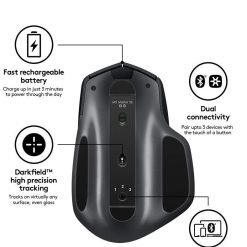 Logitech MX Master 2S Wireless Mouse with FLOW Cross-Computer Control and File Sharing for PC and Apple 6 Logitech MX Master 2S Wireless Mouse with FLOW Cross-Computer Control and File Sharing for PC and Apple - Image 3