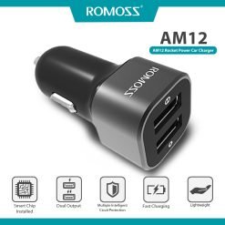 ROMOSS AM12 Rocket Dual Port USB Car Charger Phone Universal 10 ROMOSS AM12 Rocket Dual Port USB Car Charger Phone Universal - Image 5