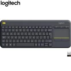 Alternative view of Logitech K400 Plus Wireless Keyboard With Touch Pad for PC and TVs - Black