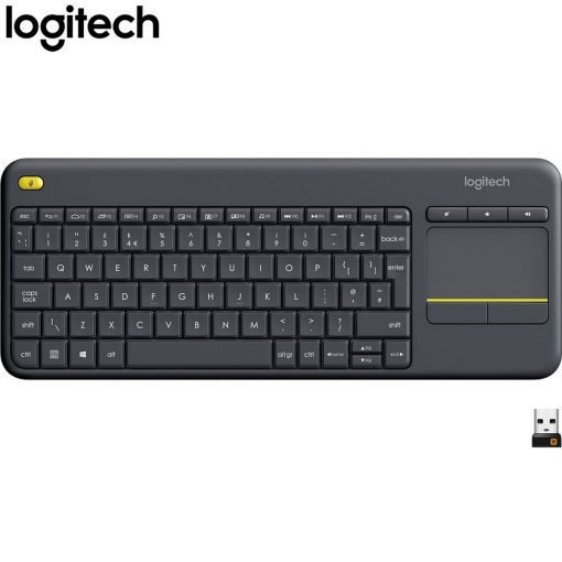 Logitech K400 Plus Wireless Keyboard With Touch Pad for PC and TVs - Black