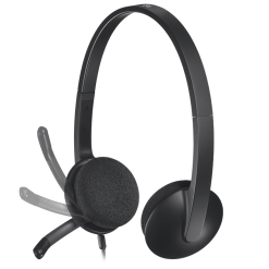 Alternative view of Logitech H340 USB Headset with Digital Audio and Noise-Canceling Microphone
