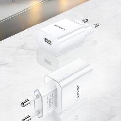 USAMS T18 USB Travel Charger Universal Single USB Fast Charger 12 USAMS T18 USB Travel Charger Universal Single USB Fast Charger - Image 5