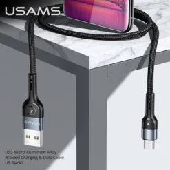 Alternative view of USAMS U55 Lightening Aluminum Alloy Braided Fast Charging & Data Cable 1M US-SJ448
