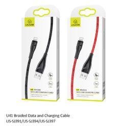 USAMS U41 Lightening Braided Data Fast and Safe Charging Data Cable 1M US-SJ391 15 USAMS U41 Lightening Braided Data Fast and Safe Charging Data Cable 1M US-SJ391 - Image 8