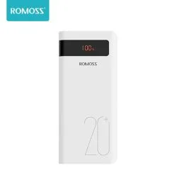 ROMOSS Sense 6PS+ Fast Charge Type C Power Bank, 20000mAh 18W PD Portable Charger with 3 Inputs & 3 Outputs