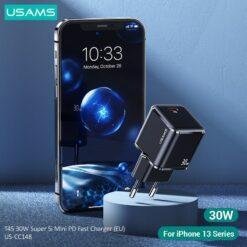 USAMS Super Si PD 30W Mini Fast Mobile Charging Adapter Mobile Phone Charger 13 USAMS Super Si PD 30W Mini Fast Mobile Charging Adapter Mobile Phone Charger - Image 7