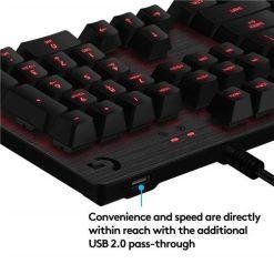 Alternative view of Logitech G413 Backlit Mechanical Gaming Keyboard with USB Passthrough ROMER-G TACTILE