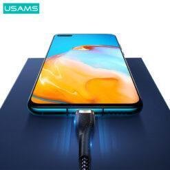 USAMS U64 Aluminum Alloy Type-C Charging & Data Cable Braided 1.2M with Gold Plated Joints US-SJ488 13 USAMS U64 Aluminum Alloy Type-C Charging & Data Cable Braided 1.2M with Gold Plated Joints US-SJ488 - Image 6