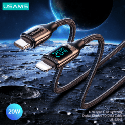 USAMS 100W Type C Digital Display Fast Charging and Data Cable Braided 1.2M Data Fast Charging US-SJ546 9 USAMS 100W Type C Digital Display Fast Charging and Data Cable Braided 1.2M Data Fast Charging US-SJ546 - Image 3