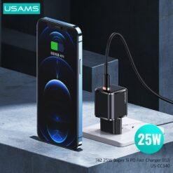 USAMS Super Si 25W PD Charger Super Fast Charger QC 3.0 2.0 USB Type C Charger 10 USAMS Super Si 25W PD Charger Super Fast Charger QC 3.0 2.0 USB Type C Charger - Image 4