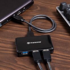 Transcend HUB3 4 Port USB Hub USB 3.1 Gen 1 with LED Indicator 8 Transcend HUB3 4 Port USB Hub USB 3.1 Gen 1 with LED Indicator - Image 3