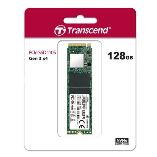 Transcend 110S 128GB NVMe PCIe Gen3 x4 80mm M.2 SSD Solid State Drive