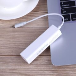 Type-C to RJ45 Lan and 3 Ports USB 2.0 Adapter - Image 3