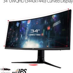 ASUS ROG Strix XG349C 34 inch 180Hz Curved Gaming Monitor UWQHD (3440 x 1440) 1ms (GTG), Extreme Low Motion Blur Sync 12 ASUS ROG Strix XG349C 34 inch 180Hz Curved Gaming Monitor UWQHD (3440 x 1440) 1ms (GTG), Extreme Low Motion Blur Sync - Image 6