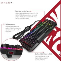Omen by HP Sequencer RGB Mechanical Optical Gaming Keyboard 10X Faster Blue Switch Volume Roller Bar Anti Ghosting 12 Omen by HP Sequencer RGB Mechanical Optical Gaming Keyboard 10X Faster Blue Switch Volume Roller Bar Anti Ghosting - Image 5
