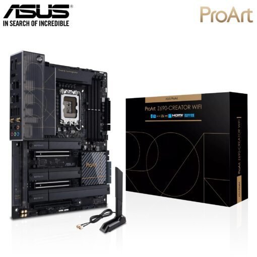 ASUS ProArt Z690-Creator WiFi 6E LGA 1700(Intel 12th Gen) ATX Content Creator Motherboard (PCIe 5.0,DDR5,2X Thunderbolt