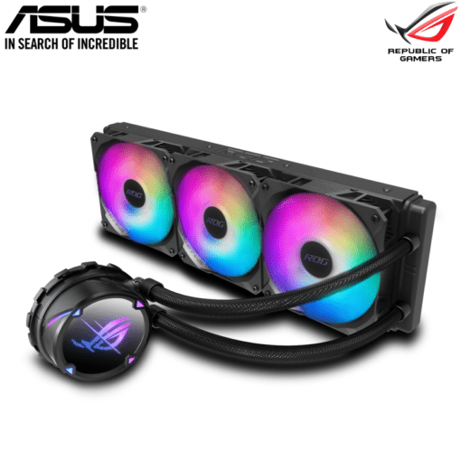 ASUS ROG Strix LC II 360 ARGB All-in-one Liquid CPU Cooler with Aura Sync, Intel® LGA 1150/1151/1155/1156/1200/2066 and AMD AM4/TR4 support and three ROG 120 mm