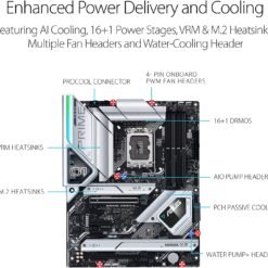 ASUS PRIME Z690-A Intel® Z690 (LGA 1700) 12th GEN ATX Motherboard with PCIe® 5.0, four M.2 slots, 16+1 DrMOS power stages, DDR5, HDMI®, DisplayPort™ 13 ASUS PRIME Z690-A Intel® Z690 (LGA 1700) 12th GEN ATX Motherboard with PCIe® 5.0, four M.2 slots, 16+1 DrMOS power stages, DDR5, HDMI®, DisplayPort™ - Image 7