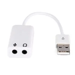 Alternative view of External USB Audio Sound Card Adapter 7.1 Virtual Channel - White