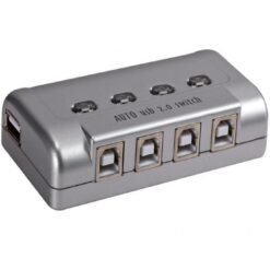 Alternative view of USB Printer Auto Sharing Switch 4 Port - Silver